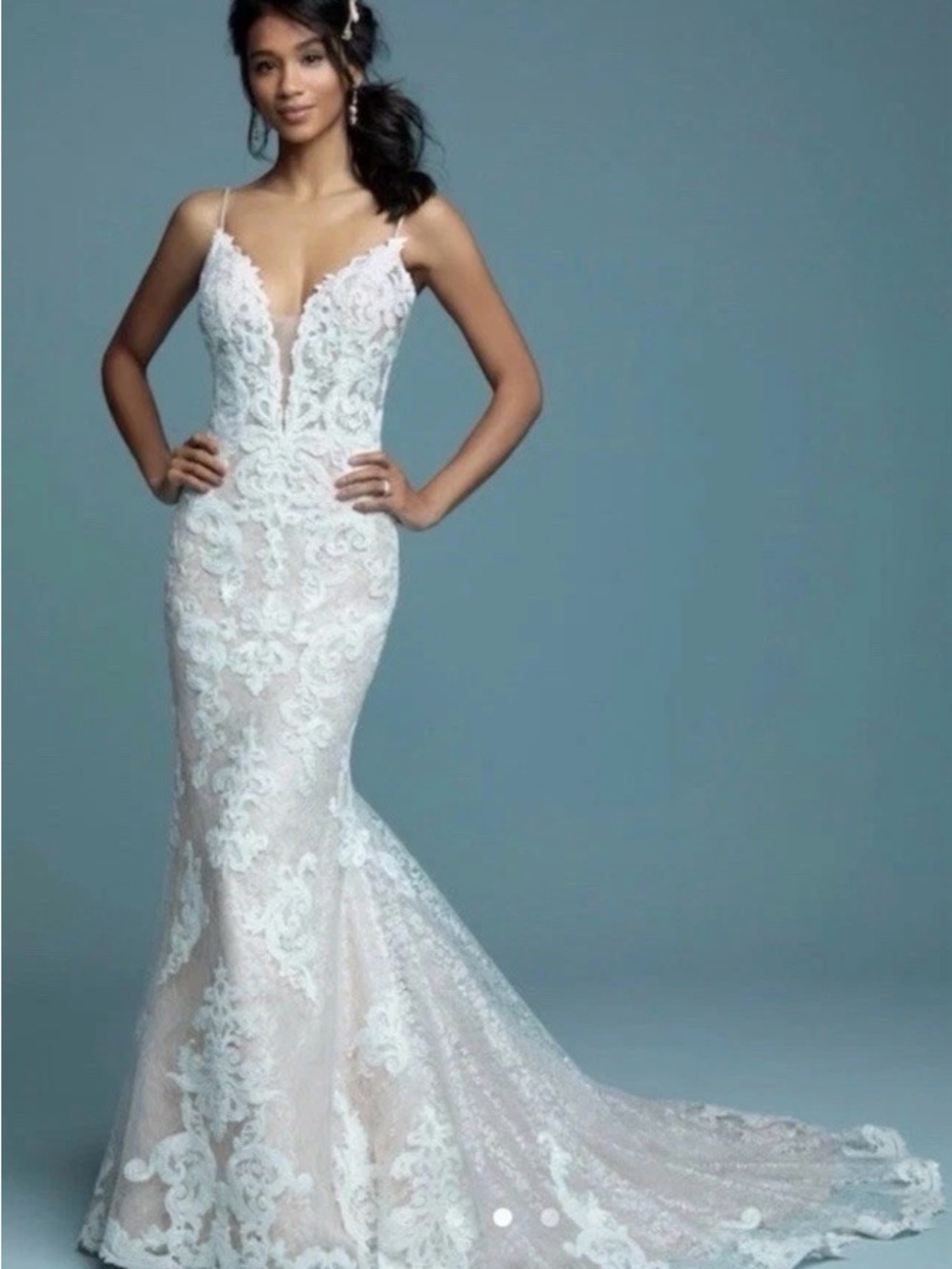 Maggie Sottero Ivory Lace Fit-and-Flare Wedding Dress